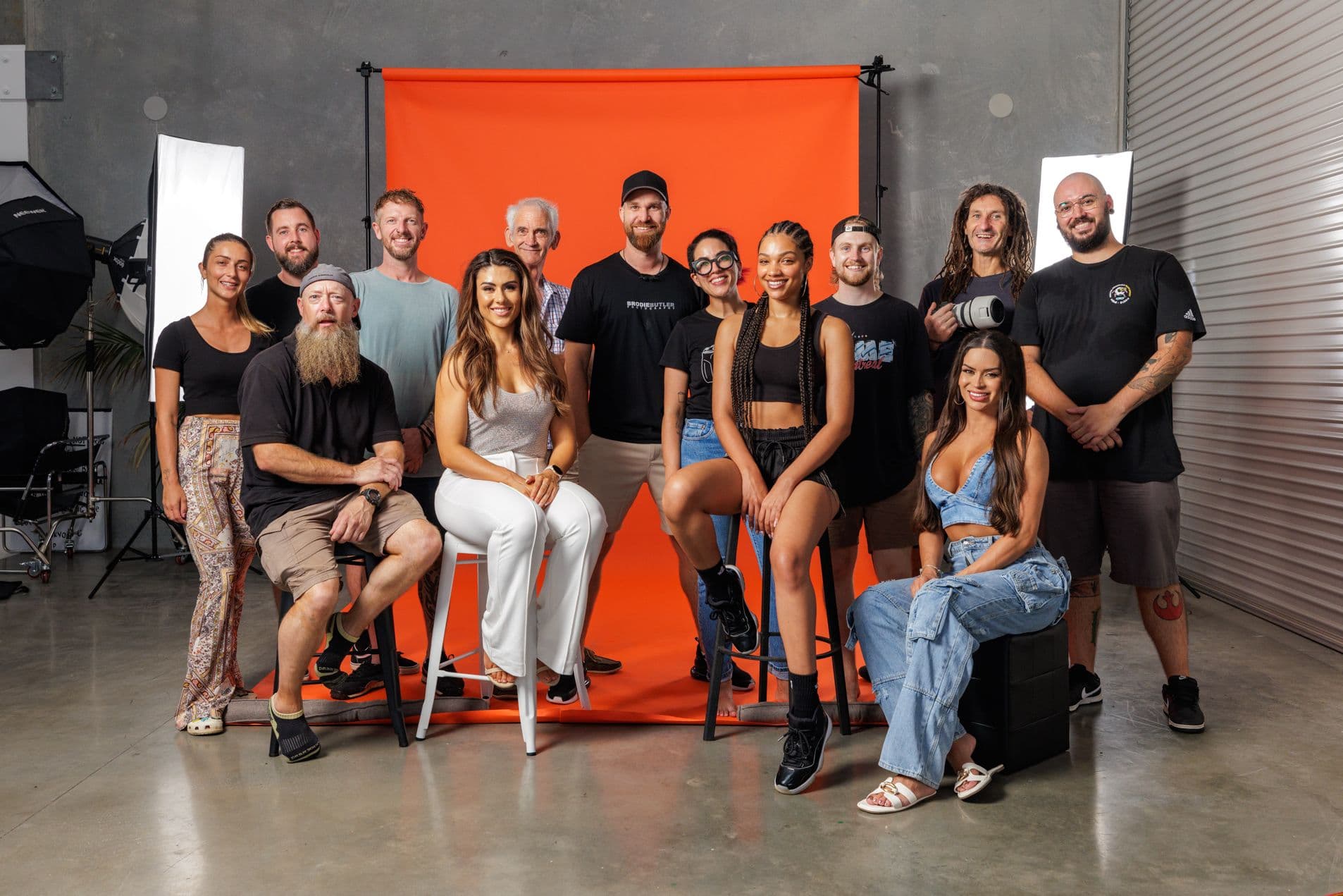 Attendees at a Brodie Butler photography workshop
