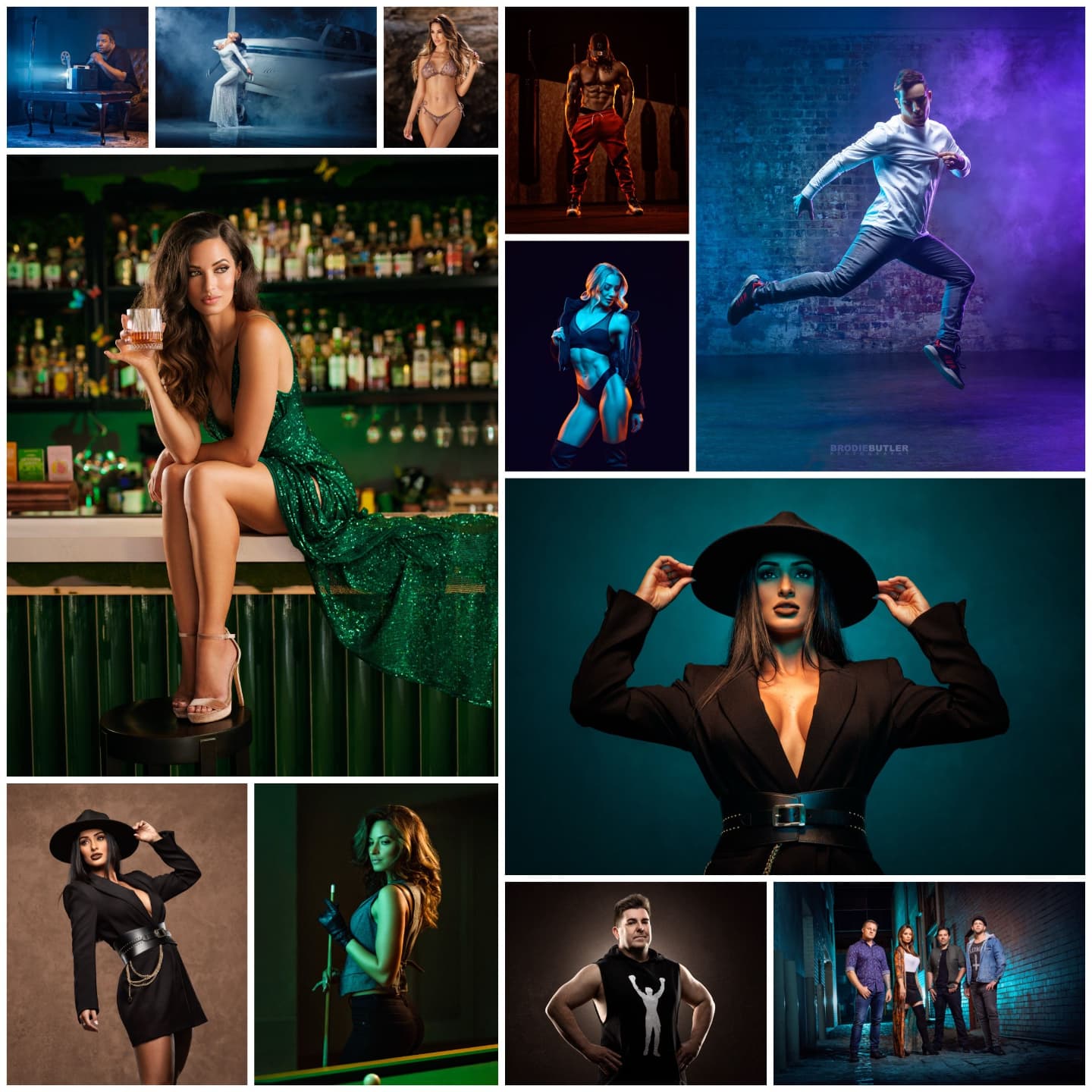 A collage of portraits created across the bundle's courses