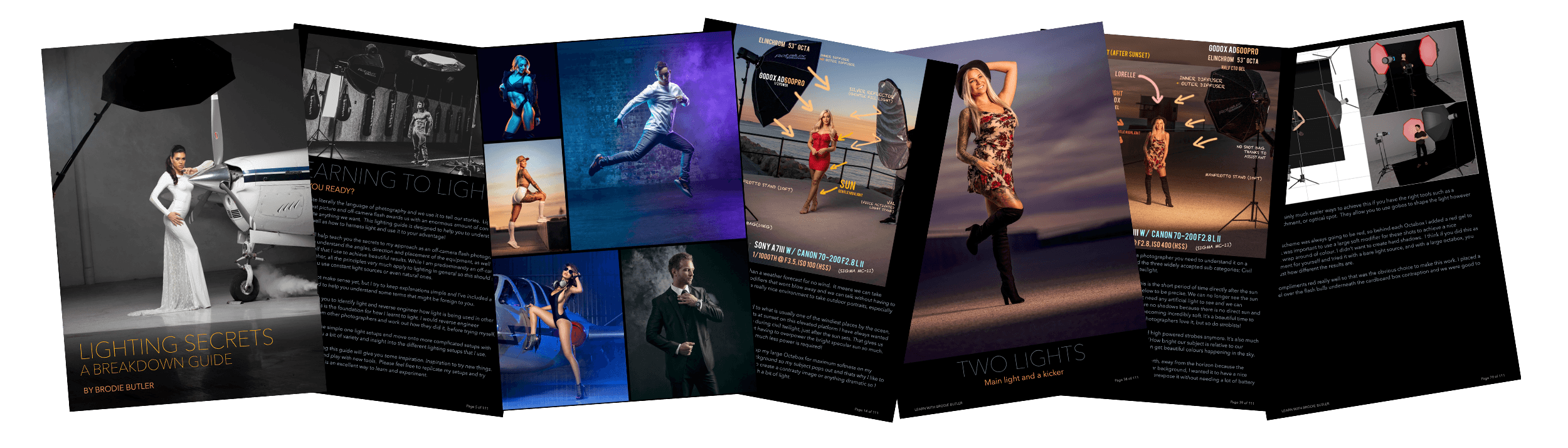 A preview of interior pages from the Lighting Secrets eBook